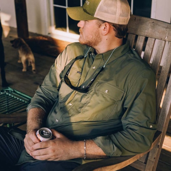 Poncho Outdoors The Gunnison Original Shirt Moss Green Men’s Size Large Regular - Picture 13 of 13